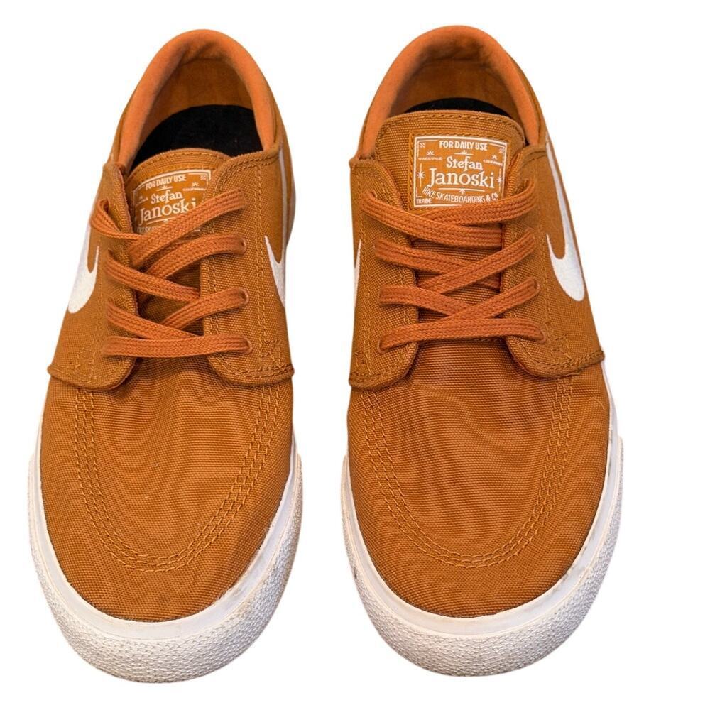 Nike SB Zoom Stefan Janoski Canvas RM Shoes Cider (Brown) White hoes Mens Sz 7.5 - Picture 2 of 11